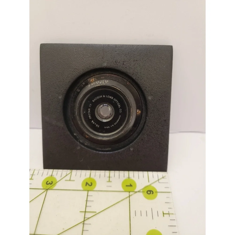 Bausch Lomb Protar IV 3-1/4x4-1/4 Antique Large Format Camera Lens Board